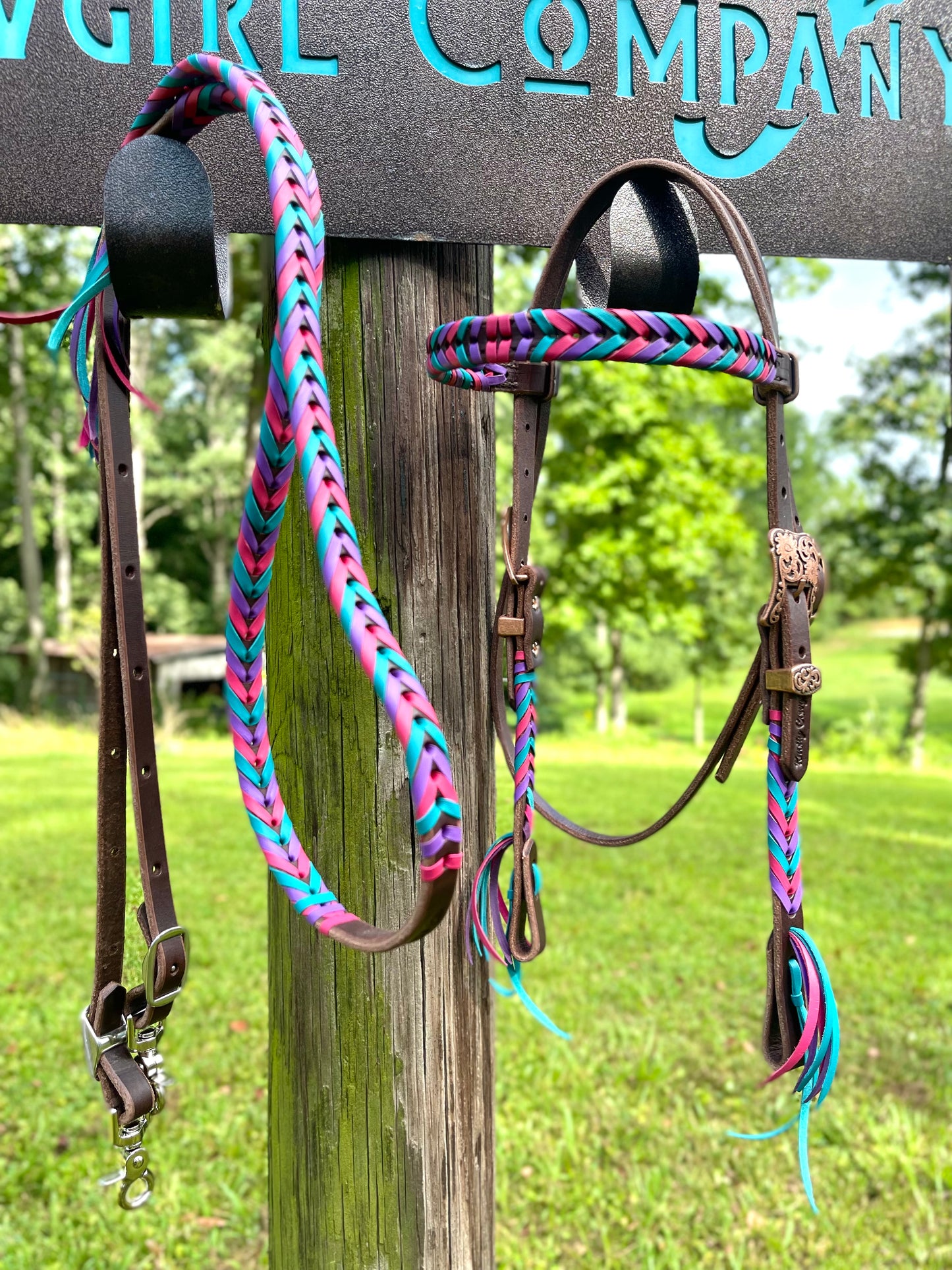 Laced Roping/Barrel Reins