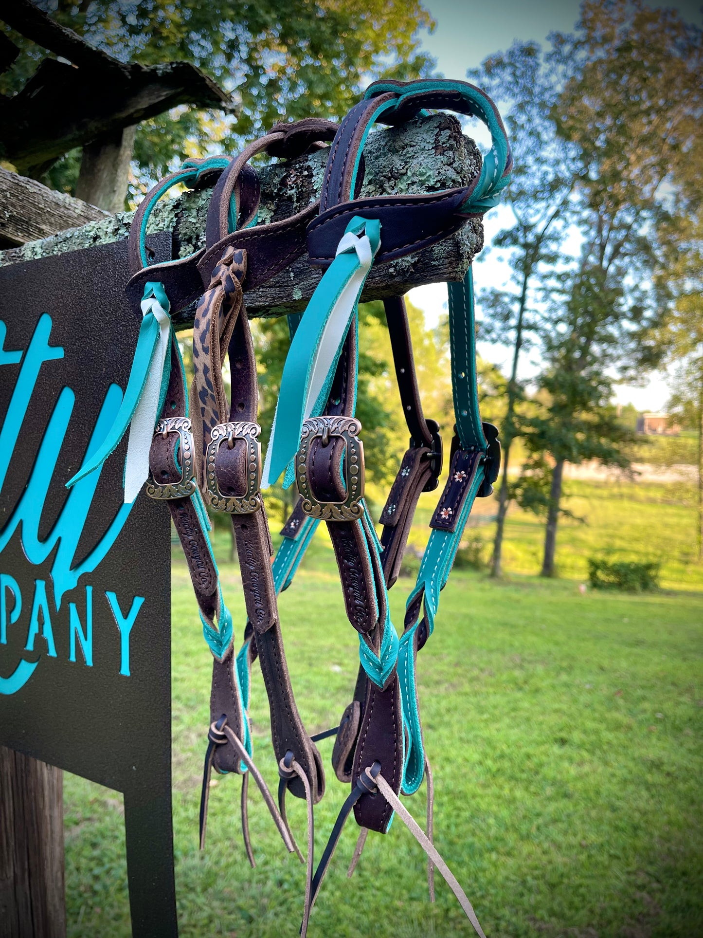 Dual Color Twisted One Ear Headstall