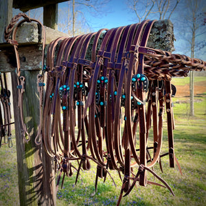 Turquoise & Twisted Headstalls
